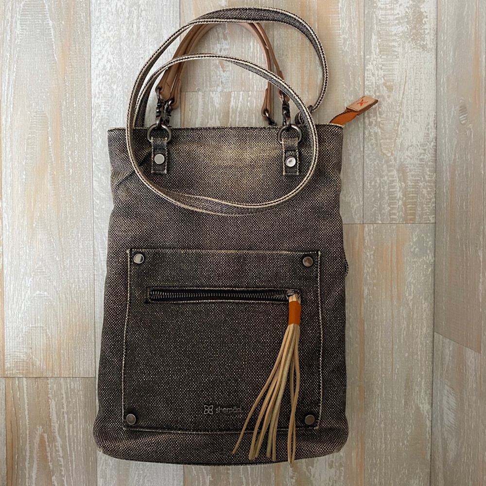 Sherpani Rebel Cotton Canvas Women's Foldover Convertible Crossbody Bag Black